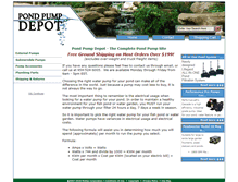 Tablet Screenshot of pondpumpdepot.com